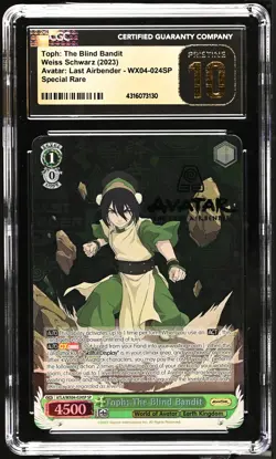 Weiss GRADED Toph Blind Bandit WX04-024 SP PRISTINE 10 CGC - Image 1