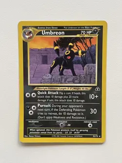 Umbreon 32/75 Rare Neo Discovery Pokemon Card MP - Image 1