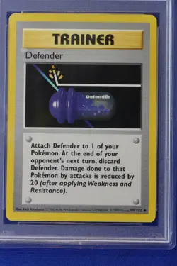 1999 Pokemon DEFENDER SHADOWLESS Trainer Card #80 TCG PSA Mint 9 Graded Vintage - Image 2