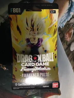 Dragon Ball Fusion World "Awakened Pulse" 12-Card Sealed Sleeved Booster X1 - Image 1