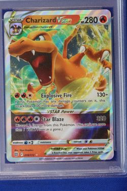 2022 Pokemon Sword & Shield CHARIZARD VSTAR Brilliant Stars #018 Card PSA 8 SWSH - Image 2