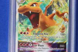 2022 Pokemon Sword & Shield CHARIZARD VSTAR Brilliant Stars #018 Card PSA 8 SWSH - Image 4