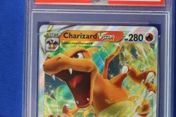 2022 Pokemon Sword & Shield CHARIZARD VSTAR Brilliant Stars #018 Card PSA 8 SWSH - Image 5