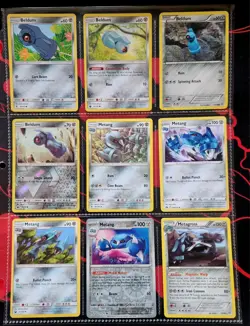 Pokemon TCG 9 Card Lot Beldum Metang Metagross Basic Stage 1 Stage 2 Holo Mint - Image 1
