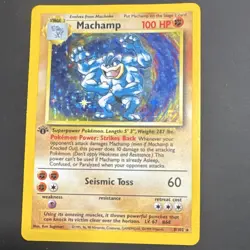 Pokemon TCG Machamp 1st Edition Holo Rare Card 8/102 Base Set 100 HP - Image 1