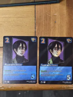 UniVersus Attack on Titan Filled with Doubt Action Card Lot of 2 AOT03 176/189 - Image 1