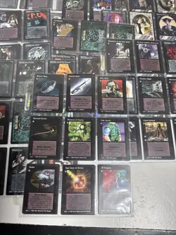 JYHAD CCG Card Game Lot over 160 Cards With Protective Sheets - 1994 - Image 2