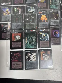 JYHAD CCG Card Game Lot over 160 Cards With Protective Sheets - 1994 - Image 3