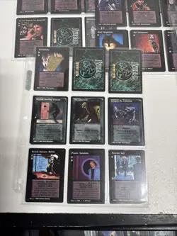 JYHAD CCG Card Game Lot over 160 Cards With Protective Sheets - 1994 - Image 5