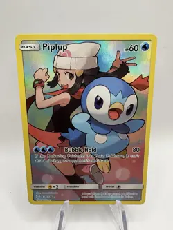 Pokemon TCG Piplup Holo Secret Rare Card Cosmic Eclipse 239/236 - Image 1