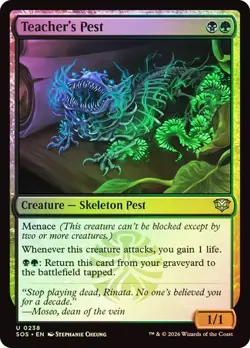 NM Foil Teacher's Pest, MTG, Secrets of Strixhaven, Magic the Gathering, 238 - Image 1
