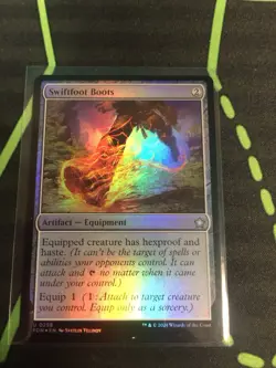 MTG Magic The Gathering Swiftfoot Boots Foil FDN Artifact Equipment - Image 1