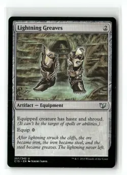 Lightning Greaves 257 Uncommon Commander 2015 Magic: The Gathering Near Mint - Image 1