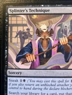 Splinter's Technique 0080 Rare Teenage Mutant Ninja Turtles Magic: The Gathering - Image 2