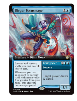 Dirgur Focusmage - Extended Art Commander: Secrets of Strixhaven MTG - Image 1