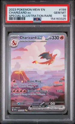 2023 POKEMON MEW EN-151 SPECIAL ILLUSTRATION RARE #199 CHARIZARD EX PSA 10 - Image 1