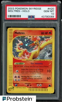 PSA 10 Pokemon 2003 Skyridge Moltres Holo - Image 1