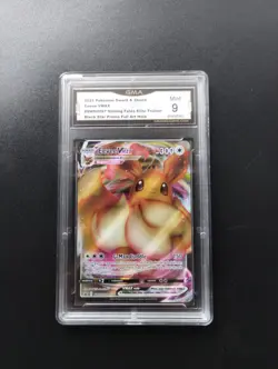 Eevee VMAX SWSH087 Shining Fates Full Art Promo GMA 9 Graded Pokemon Card - Image 1