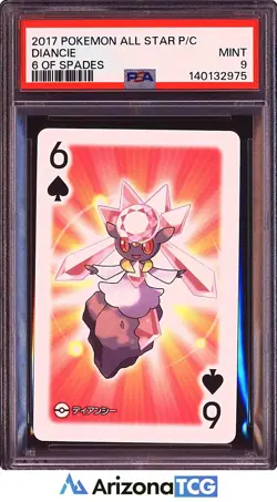 Pokemon 2017 Diancie 6 Of Spades All Star Playing Cards Japanese PSA 9 - Image 1