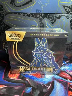 Pokemon TCG Mega Evolution Factory Sealed Elite Trainer Box ETB [Mega Lucario] - Image 1