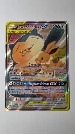Pokemon TCG Snorlax and Eevee Illustration Promo Card SM169 - Image 1