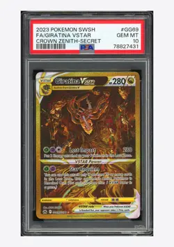 Pokemon PSA 10 Giratina VSTAR Secret Rare 2023 GG69/GG70 Crown Zenith English - Image 1