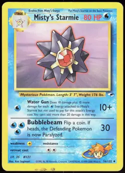 Gym Heroes Misty's Starmie 56/132 Uncommon Pokemon Unlimited HP - Image 1