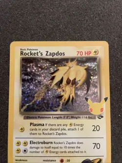 Rocket's Zapdos 15/132 Holo Celebrations: Classic Collection Pokemon English NM - Image 4