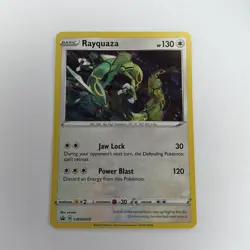 POKEMON RAYQUAZA SWSH029 BLACK PROMO STAR COSMOS HOLOFOIL NM CARD - Image 1
