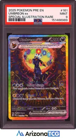 Pokemon 2025 Umbreon ex 161/131 Full Art SIR Prismatic Evolutions PSA 9 - Image 1