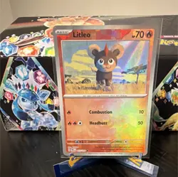 Pokemon Litleo Sv: Prismatic Evolutions 015/131 Master Ball Pattern Holo English - Image 1