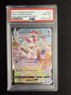 2021 POKEMON SWORD & SHIELD EVOLVING SKIES SECRET FULL ART/SYLVEON VMAX PSA 10 - Image 1