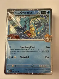 Misty’s Gyarados 049/182 Sealed & Stamped Promo 2025 Pokemon Destined Rivals - Image 1