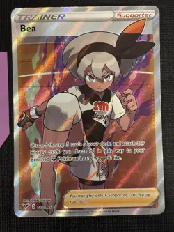 2020 POKEMON VIVID VOLTAGE BEA 180/185 ULTRA RARE FULL ART HOLO TRAINER - Image 1