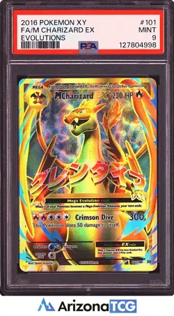 Pokemon 2016 M Charizard EX 101/108 Full Art XY Evolutions PSA 9 - Image 1