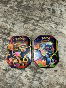 Pokemon TCG Mega Charizard X ex And Y ex Tins Factory Sealed You Get Both - Image 1
