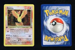Moltres Holo 1st Ed. Pokemon Fossil #12 1999 - Image 3