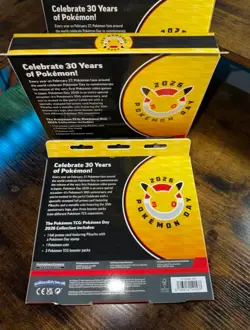 3x Pokemon TCG Pokemon Day 2026 Collection Box Brand New Factory Sealed Pikachu - Image 3