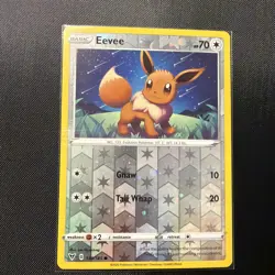 Pokemon TCG Eevee 130/185 Vivid Voltage Cosmos Reverse Holo Promo MINT SWIRL - Image 1