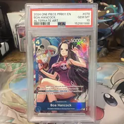 One Piece TCG Boa Hancock PRB01 OP01-078 Alt Art PSA 10 ENGLISH - Image 1