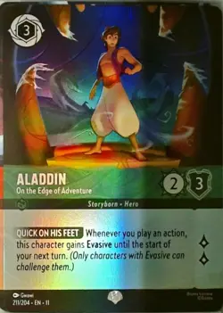 Disney Lorcana Winterspell EN11-Aladdin On the Edge of Adventure 211/204 Epic - Image 1