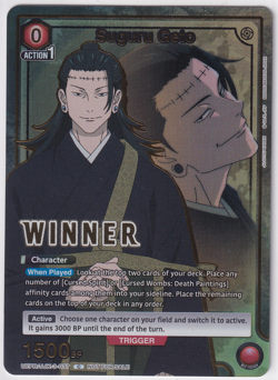 Suguru Geto Winner Promo UEPR/JJK-3-037 Union Arena Jujutsu Kaisen - Image 1