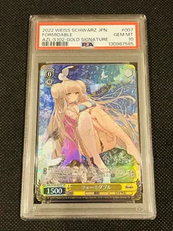 PSA 10 2022 Weiss Schwarz Azur Lane Formidable Gold Signature #007 Japanese - Image 1