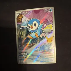 Piplup MEP 042 First Partner Illustration Holo Rare Promo Pokemon TCG - Image 1