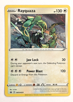 Pokemon TCG Rayquaza SWSH029 Sword & Shield Promos Holo Bleed Error - Image 1