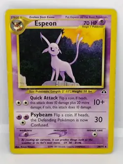 Espeon 20/75 Neo Discovery Rare Non-Holo Pokemon WOTC Not Mint - Image 1