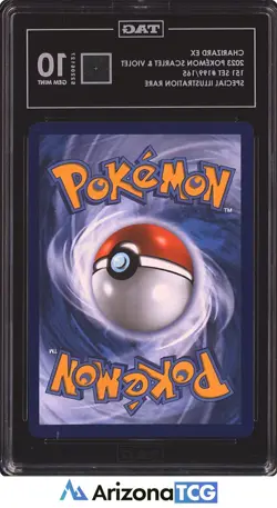 Pokemon 2023 Charizard ex 199/165 SIR Scarlet & Violet 151 GEM MINT TAG 10 - Image 2