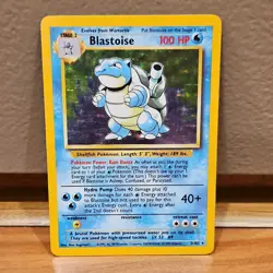 Pokemon Blastoise Base Set Holo Rare 2/102 Stage 2 100 HP English - Image 1