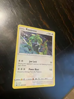 Pokemon Sword & Shield Promo Rayquaza SWSH029 Holo w/ swirl, NM - Image 1
