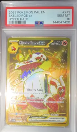 2023 Pokemon Paldea Evolved Skeledirge ex #272 Hyper Rare Holo PSA 10 - Image 1